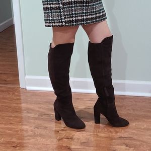 Iverthe knee leather suede women boots